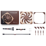 Noctua NF-A14x25 G2 PWM ventilaator, 140mm, 25mm, 1500 RPM, 155,6 m&sup3;/h, 24,8 dB, 12V, 4-pin PWM, SSO2, 150000h