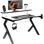 Huzaro Hero 5.0 arvutilaud, HZ-Hero 5.0 White, 120x60x69.5cm, MDF, alumiinium, s&uuml;sinikkiud, monitori alus, kaablite haldus