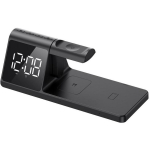 Havit W3042 3-in-1 juhtmevaba laadija, 15W, 1xUSB-C, &auml;ratuskell, &ouml;&ouml;tuli, must