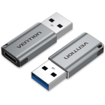 Vention CDPH0 USB 3.0 A isane C emane adapter, 5 Gbit/s, 3 A, 5 V, alumiinium, hall