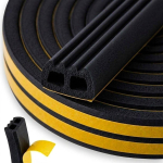 Keltin K02920C isekleepuv aken ja uste tihend EPDM t&uuml;&uuml;p E, 15x8mm, 50m, must