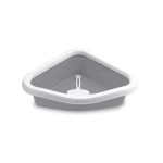 Kassi tualettnurk Sprint Corner 56x40x14cm valge/hall 2196618 STEFANPLAST