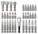 Dažādu bitu piederumu komplekts 34 gab., EINHELL, 49108801, 29 bitu, CR-V materiāls, praktiskā uzglabā&scaron;anas kastē