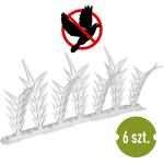 Decorative White Plastic Bird Repellent Spiked Strips - Set of 6 BIOOGROD 731019