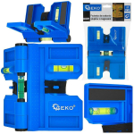 Geko Kokkupandav magnetiline tase G03391, 3 vedelikku, plastmass, magnetid + elastne rihm, metallpostidele, profiilidele, aedadele