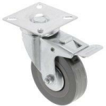 Gtv M&ouml;&ouml;bli ratas 1275630, 75mm, 104mm, 55kg, sisseehitatud pidur, terasraam, kummiratas