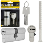 Keltin Luku silinder K02673, 30/30 mm, alumiinium, ZnAl, 3 v&otilde;tit, 25000 ts&uuml;klit, kinnituskruvi kaasas