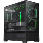 Gamemax Korpus VISTA 2 MB, 2 x 3.5", 2 x 2.5", 5 laiendusslotti, M-ATX, must