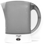 Adler elektriline veekeetja AD 1268, 0.6 L, 600 W, hall, 2 tassi, 2 lusikat, automaatne v&auml;ljal&uuml;litus