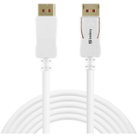 Sandberg DisplayPort kaabel 509-15, 2m, 1.4, 7680 x 4320, 120Hz, Mees, Mees, valge v&auml;rv