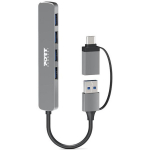 Port Connect USB keskjaam 900161, 4xUSB-A 3.0, 5Gbps, USB toide, alumiiniumkorpus, &otilde;huke disain