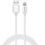 Savio CL-193 USB-kaabel, USB 2.0, 2 m, USB-A/Lightning, valge, 2,4 A, 480 Mb/s