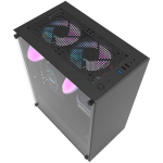 Darkflash DK100 Arvuti korpus, Must, ATX/M-ATX/ITX, 7 pesa, 300mm GPU, 160mm CPU, USB 3.0/2.0, klaaspaneel