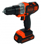 18 V 1 kiirusega akutrell, 2 x 1,5 Ah aku ja 400 mA laadija BCD001C2-QW BLACK DECKER