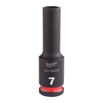 SHOCKWAVE&trade; IMPACT DUTY TRIECIENIZTURĪGAS UZGRIEŽŅU MUCIŅAS, 7 MM 3/8" IMPACT SOCKET DEEP - 1 PC, 4932480281 MILWAUKEE