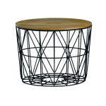 Kafijas galdiņ&scaron; HELENA D60xH40cm, melns 20079 Allit