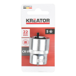 Mutriv&otilde;ti 22mm, KREATOR, KRTH30713, Pistiku s&otilde;idurežiim: 1/2", Materjal: Kroomvanadiin