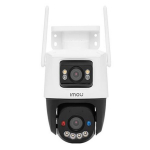 Imou IPC-S7XFP-8U0WED Cruiser Dual 2 Pro v&auml;likasutuse IP-kaamera 8 MP (4 MP fikseeritud + 4 MP p&ouml;&ouml;rlev), Wi-Fi 2.4/5 GHz, H.265, 0-355&deg;/0-90&deg; p&ouml;&ouml;ramine, v&auml;rviline &ouml;&ouml;n&auml;gemine kuni 30 m, kahepoolne heli, microSD kuni 512 GB, RJ-45 valge