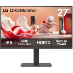 LG LCD monitor 27BA45QB-B, 27" QHD (2560 x 1440) IPS, HDR10, sRGB 99%, 5 ms, 2 HDMI, USB keskpunkt 3.2 Gen 1, reguleeritav alus