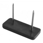 Gtv M&ouml;&ouml;bli jalg topelt 1499715, 34mm, 15mm, 19,5mm, 5mm, must plastik, 10 tk.