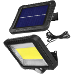 Maclean P&auml;ikese LED seinalamp MCE438, 5.5V, 5W, 400lm, 6000K, IP44, liikumisandur, must plastmass