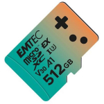 Emtec M&auml;lukaart ECMSDM512GEXG, 512GB, 880MB/s, 700MB/s, U3, V30, A1, veekindel