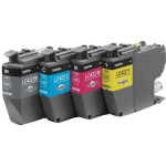 Brother Tindi kassett LC422VAL, 4 kassetti, 550 lehte, must, ts&uuml;aan, magenta, kollane