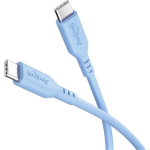 Goobay USB-C Silikoonkaabel 77741, 1.5m, 60W PD, 480 Mbps, sinine