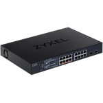 Zyxel XMG1915-18EP l&uuml;liti, L2, 16x2.5G, 8xPoE 180W, 2xSFP+, 120Gbit/s, 89.2Mpps, 16000 kirjet
