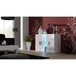 Cama Meble SOHO S7 SOHOKOM BI/BI, 1200mm, 410mm, 800mm, 3 ust, 4 riiulit, MDF, puitlaastplaat, matt, l&auml;ikiv, valge