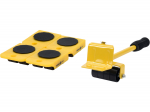 Vorel 87245 M&ouml;&ouml;bli transpordirullikute komplekt, 5tk, 150kg, ABS, p&ouml;&ouml;ratav, alus ratastega x4, kang