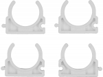 PE cauruļu turētāji, VOREL, 54816, 28mm, 4 gab., PEHD, balti, ātrai montāžai