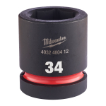SHOCKWAVE&trade; IMPACT DUTY TRIECIENIZTURĪGAS UZGRIEŽŅU MUCIŅAS, 34 MM 1" IMPACT SOCKET STD - 1PC, 4932480412 MILWAUKEE
