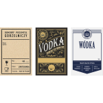 Isekleepuvad sildid BROWIN 660030 60x90 mm pudelitele viinale 3 mustrit