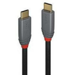Lindy USB 3.2 C-C kaabel 36902 1.5m, 20Gbps, 5A, PD, must, PVC korpus, 24K kuld&uuml;hendused