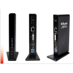 Club3D dokk CSV-3242HD, 6 x USB, 1 x RJ45, 1 x Audio, 1 x Mic, 1 x DVI, 1 x HDMI, 10/100/1000 Mbit/s