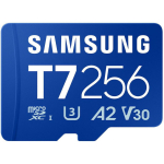 Samsung microSD kaart, T7, MB-MB256T/WW, 256GB, 170MB/s, UHS-I, V30, A2, veekindel, temperatuurikindel