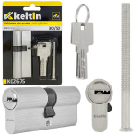 Keltin Luku silinder K02675, 30/30 mm, alumiinium, ZnAl, 3 v&otilde;tit, 25000 ts&uuml;klit, kinnituskruvi kaasas