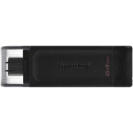 Kingston USB m&auml;lupulk DataTraveler 70 DT70/64GB, 64 GB, USB Type-C, must