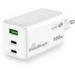 Mediarange Laadija MRMA123, 100 W, 2xUSB-C, 1xUSB-A, 20 V, 3 seadet, GaN, Quick Charge 3.0