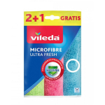 Vileda Mikrokiud puhastuslapp 167602, 3 tk, pol&uuml;bag, 60 &deg;C, ei j&auml;ta kriimustusi