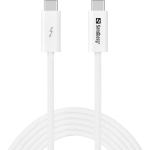 Sandberg USB kaabel 136-57, 2m, 40Gbps, 240W, USB4, valge, Quick Charge