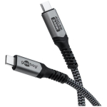 Goobay USB-C kaabel tekstiilkattes 74211, 240 W, 40 Gbit/s, 1 m, 4K60Hz tugi, HDR10 tugi