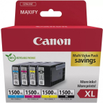Canon Multipack PGI-1500XL BK/C/M/Y 9182B010, 34.7ml, 12ml, 1200 A4 lehte, 4 kassett