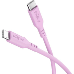Goobay USB-C Silikoonkaabel 77746, 1.5m, 60W PD, 480 Mbps, roosa