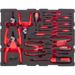 Milwaukee 4932501876 Kruvikeerajate ja r&otilde;ngastangide komplekt, 44 tk, PACKOUT vahtsisu