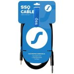 SSQ MiJS2 SS-2090, TRS-TRS kaabel, 2 m, 85&Omega;, 2x0,23 mm&sup2;, 6 mm, must, isased pistikud