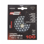 Sauss dimanta pulē&scaron;anas spilventiņ&scaron;, 100 mm, graudu 100, AW56306, AWTOOLS