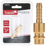 Misiņa vīrie&scaron;u kontaktdak&scaron;a 6mm, Tvardy, T00261, izturīga konstrukcija un augsta korozijas izturība
