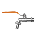 Bumbieru krāns 1/2", 3/4" vītnes izeja ar 1/2" &scaron;ļūtenes adapteri, Niķelēts misiņ&scaron;, GKK04123413Z, 12,5mm &scaron;ļūtenes diametrs